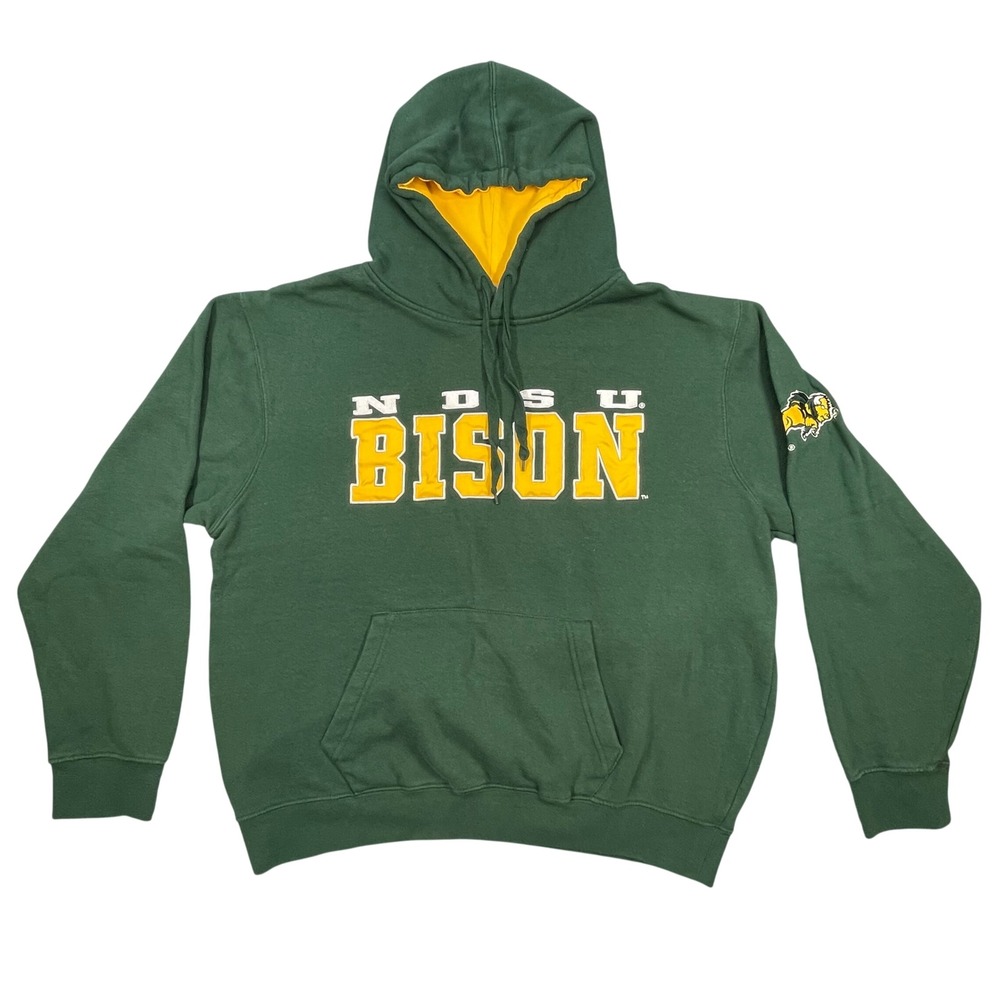 NDSU Bison Stadium Athletics Green Embroidered Pullover Hoodie Mens XL